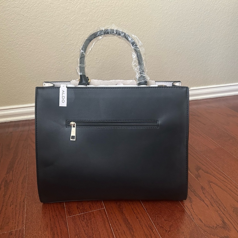 Aldo Black and White Satchel - Picture 3 of 16